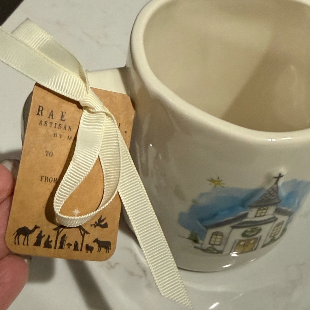 Rae Dunn Double-sided OH HOLY NIGHT & Church with stars ✨ Mug - Picture 3 of 8